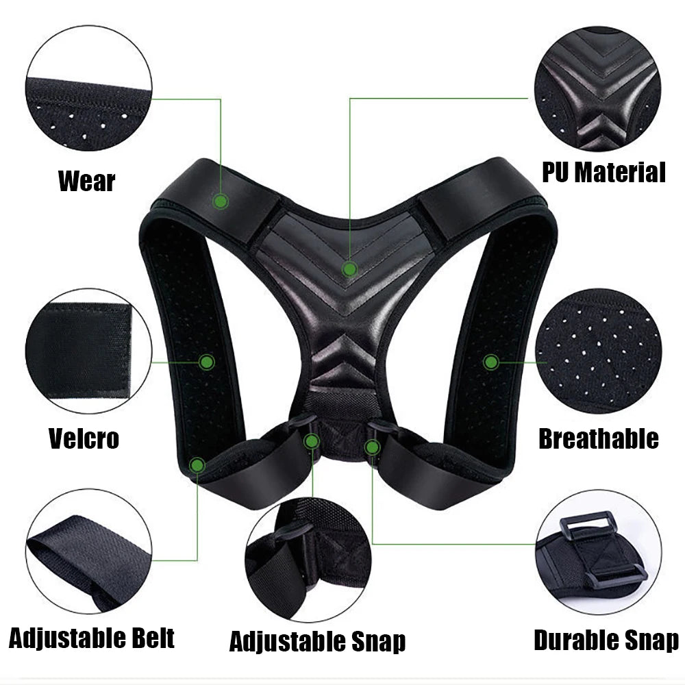 Yagouee Back Posture Corrector Adjustable Neck Brace